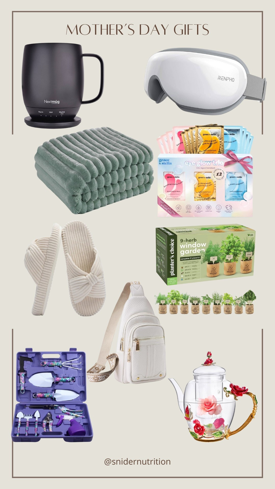Mother’s Day Gift Ideas


Mother’s Day gifts, Mother’s Day gift ideas, Mother’s Day, cozy gifts, cozy blanket, gift guide, gardening basics, gardening kit, cozy slippers, mug warmer, crossbody purse, teapot, eye masks

#LTKGiftGuide #LTKFindsUnder100 #LTKFindsUnder50