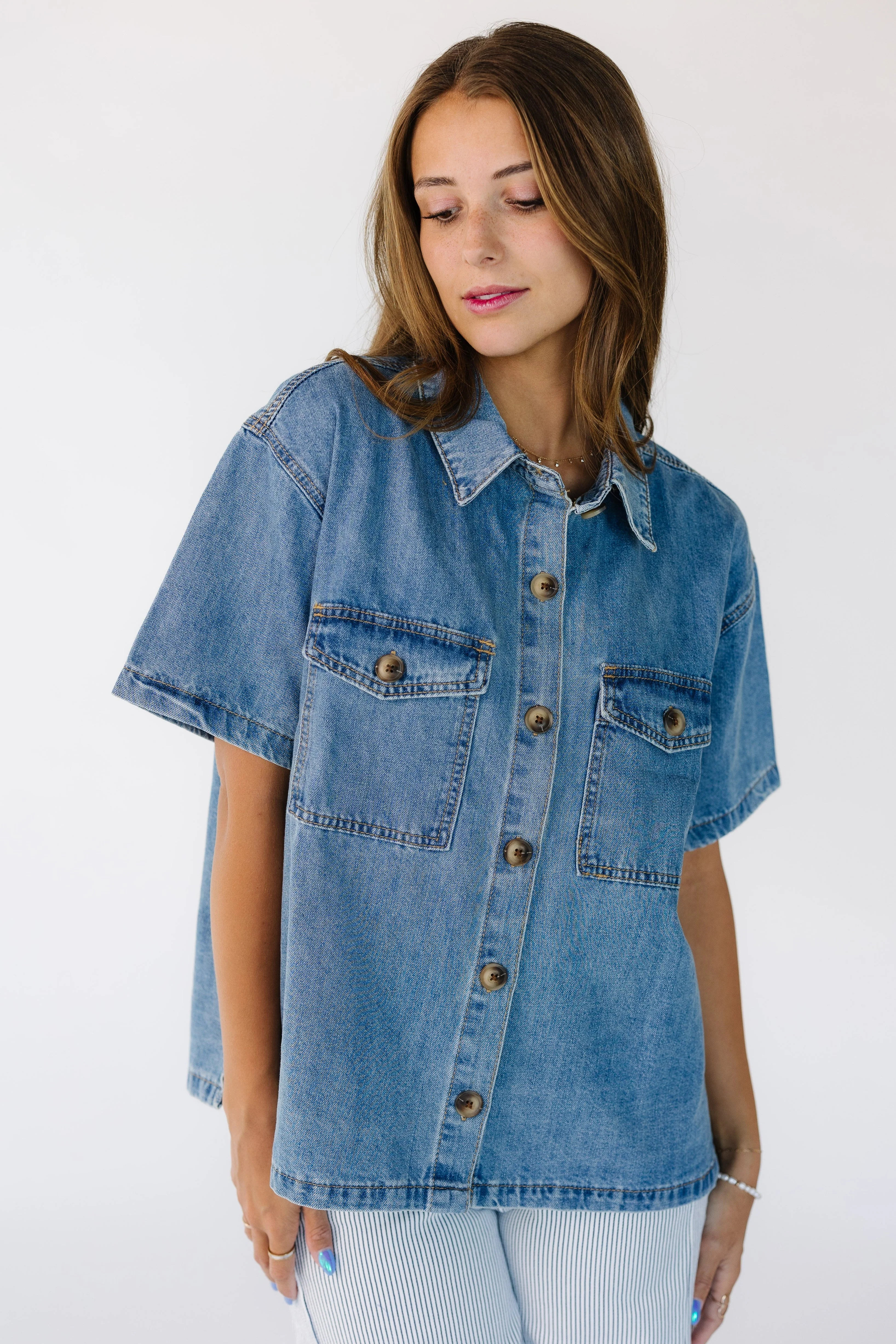 Josie Denim Blouse | Called To Surf