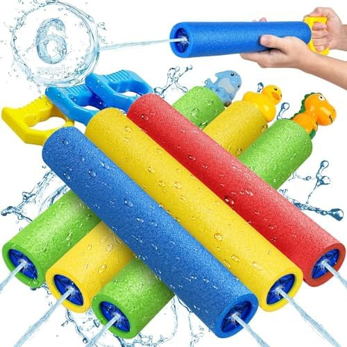 Water Gun, 6 Pack Super Water Soaker Blaster Squirt Guns 40 Ft Water Shooter Swimming Pool Beach ... | Amazon (US)