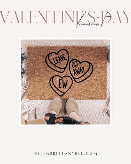 Valentine’s Day doormat, Valentine’s Day home decor, home decor. 
#BeingBrittanyBee

#LTKunder50 #LTKhome #LTKSeasonal