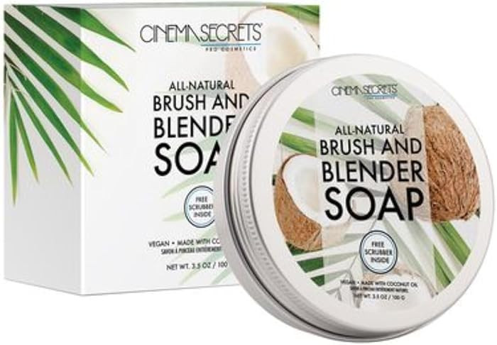 Cinema Secrets Vegan Makeup Brush Cleaner Soap - Brush & Make Up Sponge Cleaner with Scrubber - F... | Amazon (US)