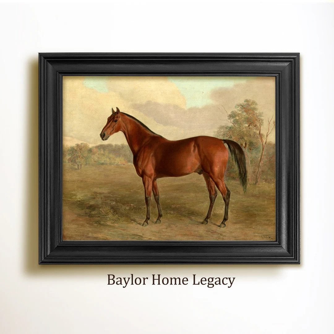 Framed Horse Oil Painting Print on Canvas, Framed Horse Canvas Art Print of Vintage Painting, Hor... | Etsy (US)