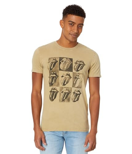 Lucky Brand Mens Rolling Stones Tongue Logo Tee T-Shirt, Twill, Medium US | Amazon (US)