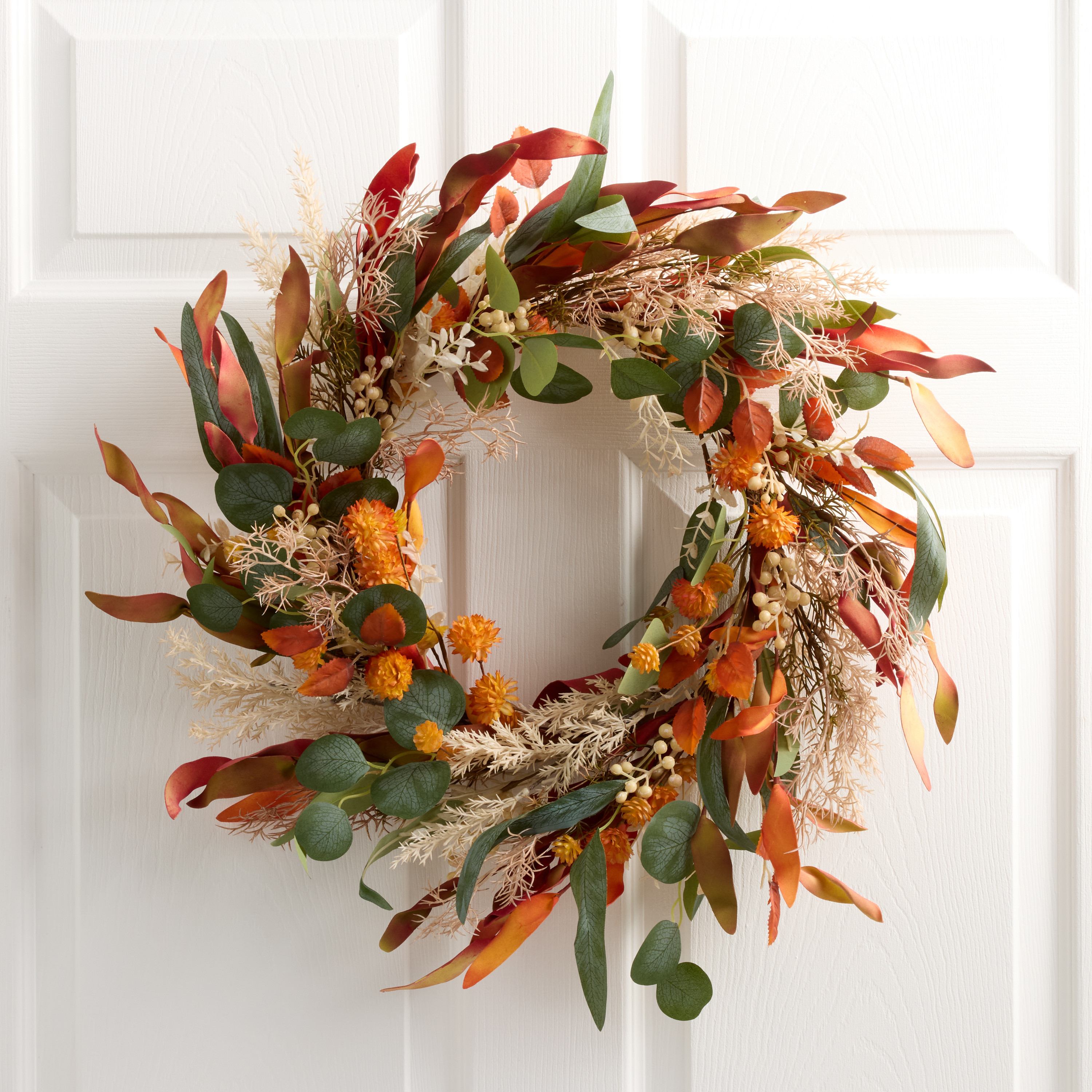 Faux Mums and Eucalyptus Wreath | World Market