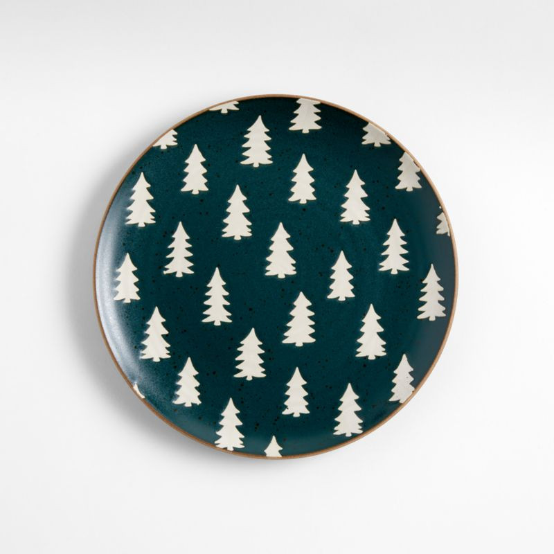 Green Trees Stoneware Salad Plate + Reviews | Crate & Barrel | Crate & Barrel
