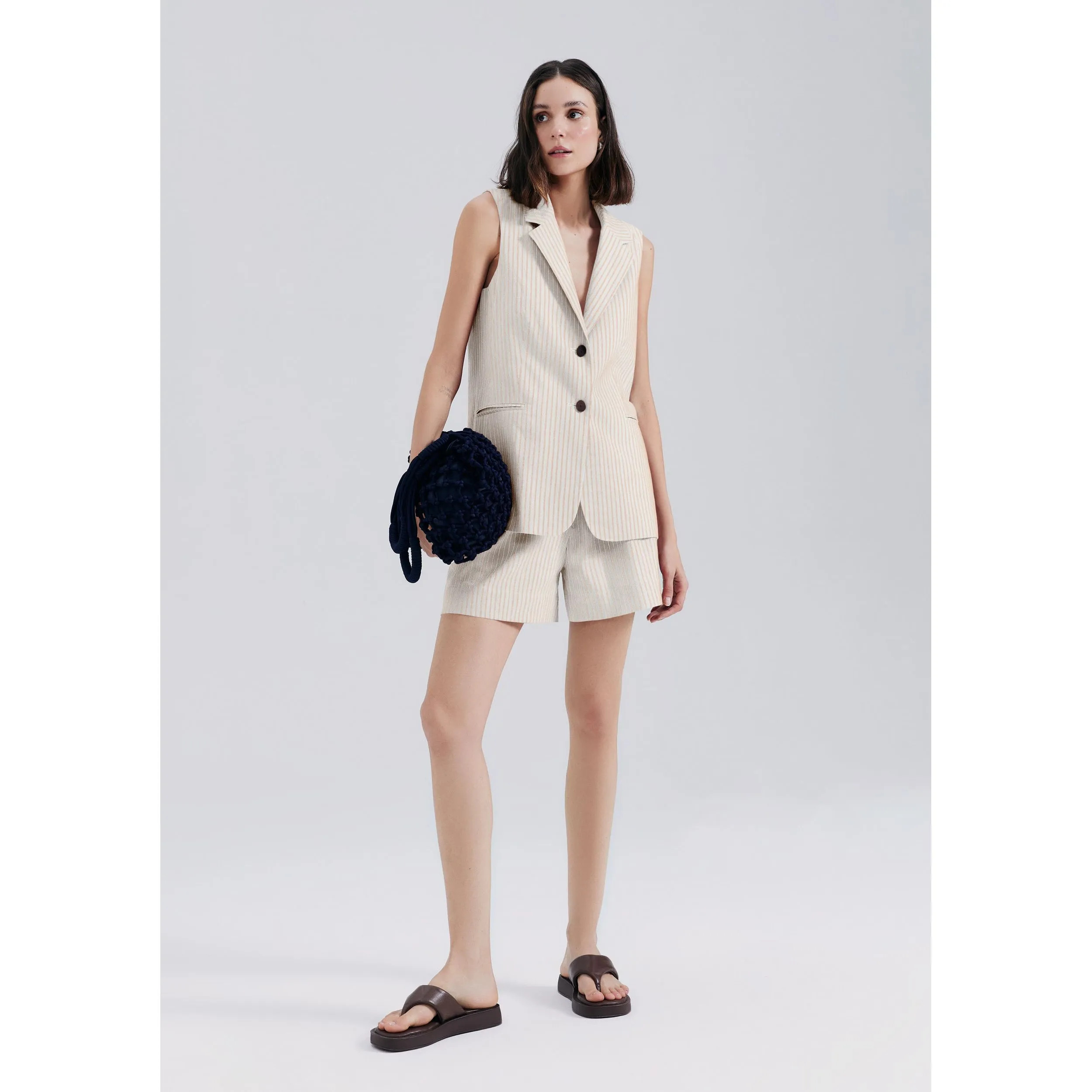 Colete Alongado Em Alfaiataria - Bege | Hering (BR)