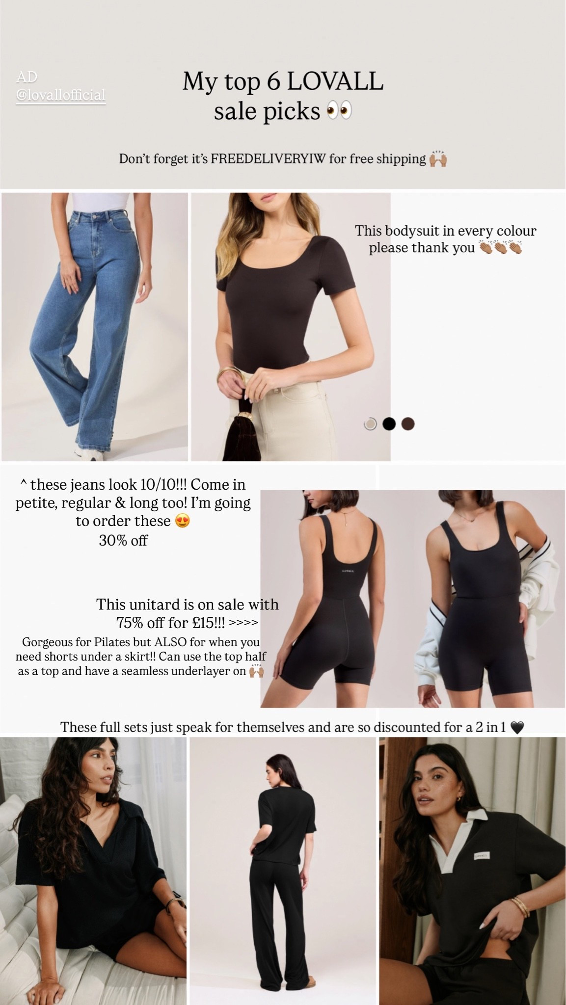 @LOVALL ad - my top 6 sale picks!! Can’t get OVER these jeans & the bodysuit 👏🏽👏🏽🤎

#LTKuk #LTKstyletip #LTKeurope