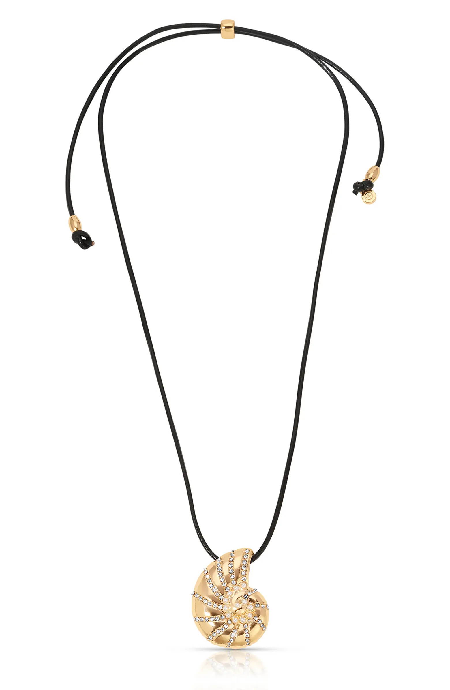 Swirl Shell Pendant Cord Necklace | Nordstrom