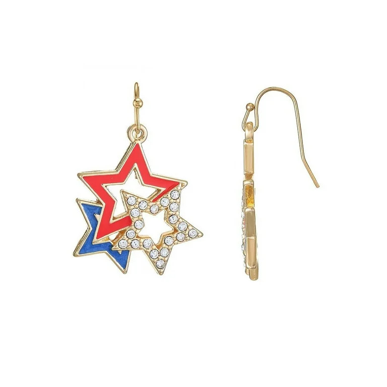 Way to Celebrate Americana Star Earring Gold | Walmart (US)