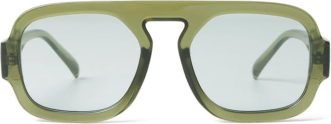 ADE WU Trendy Square Sunglasses for Women Men,Vintage Square Aviator Sunglasses Fashion 70s Inspi... | Amazon (US)