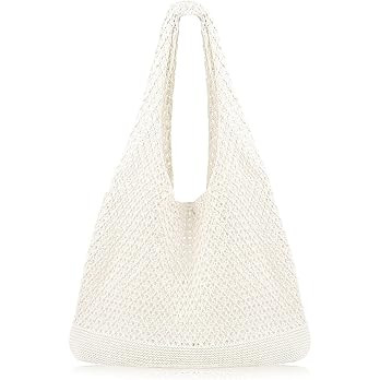 COOKOOKY Crochet Beach Tote bag Summer Beach Bag for Women Aesthetic Mesh Tote Bag Hippie Bag Kni... | Amazon (US)