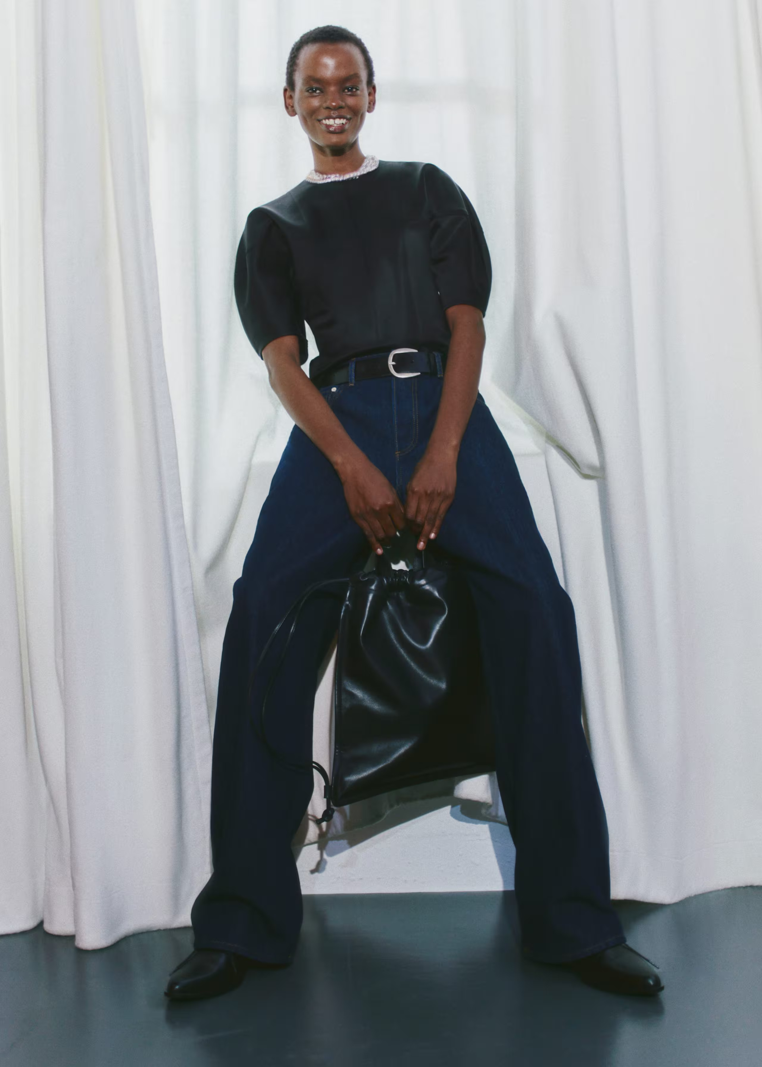 Satin Puff-Sleeve Top | & Other Stories UK