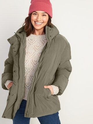 Water-Resistant Hooded Puffer Jacket for Women | Old Navy (US)