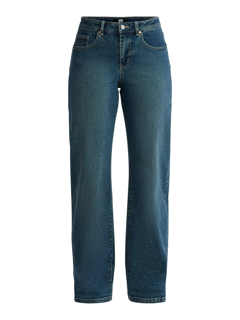 Madden NYC Women's Barrel Jeans, 28" Inseam, Sizes 00-18 - Walmart.com | Walmart (US)
