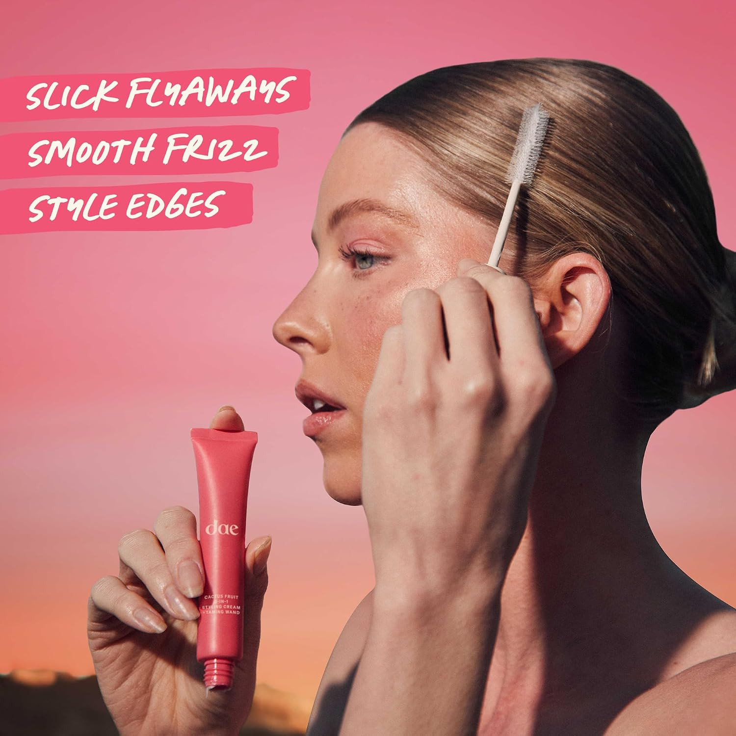 DAE Hair Cactus Fruit 3-In-1 Styling Cream & Taming Wand - Tame Flyaways, Smooth Frizz, Style Edges (0.6 oz.) | Amazon (US)