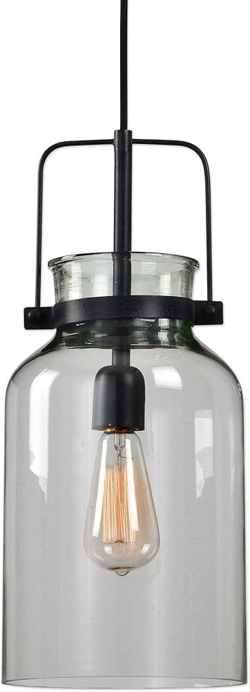 Uttermost 22101 Lansing 1-Light Black Iron Pendant Lighting Fixture | Amazon (US)