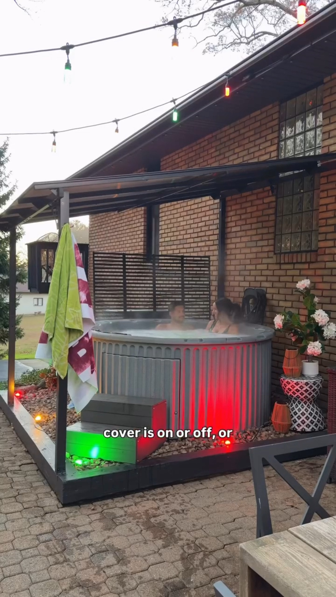 This pergola was definitely the right move for the hot tub! 

#LTKHome #LTKSeasonal #LTKselfcare