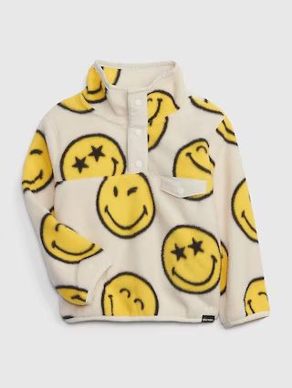 Gap × SmileyWorld® Toddler Fleece Mockneck Pullover | Gap (US)