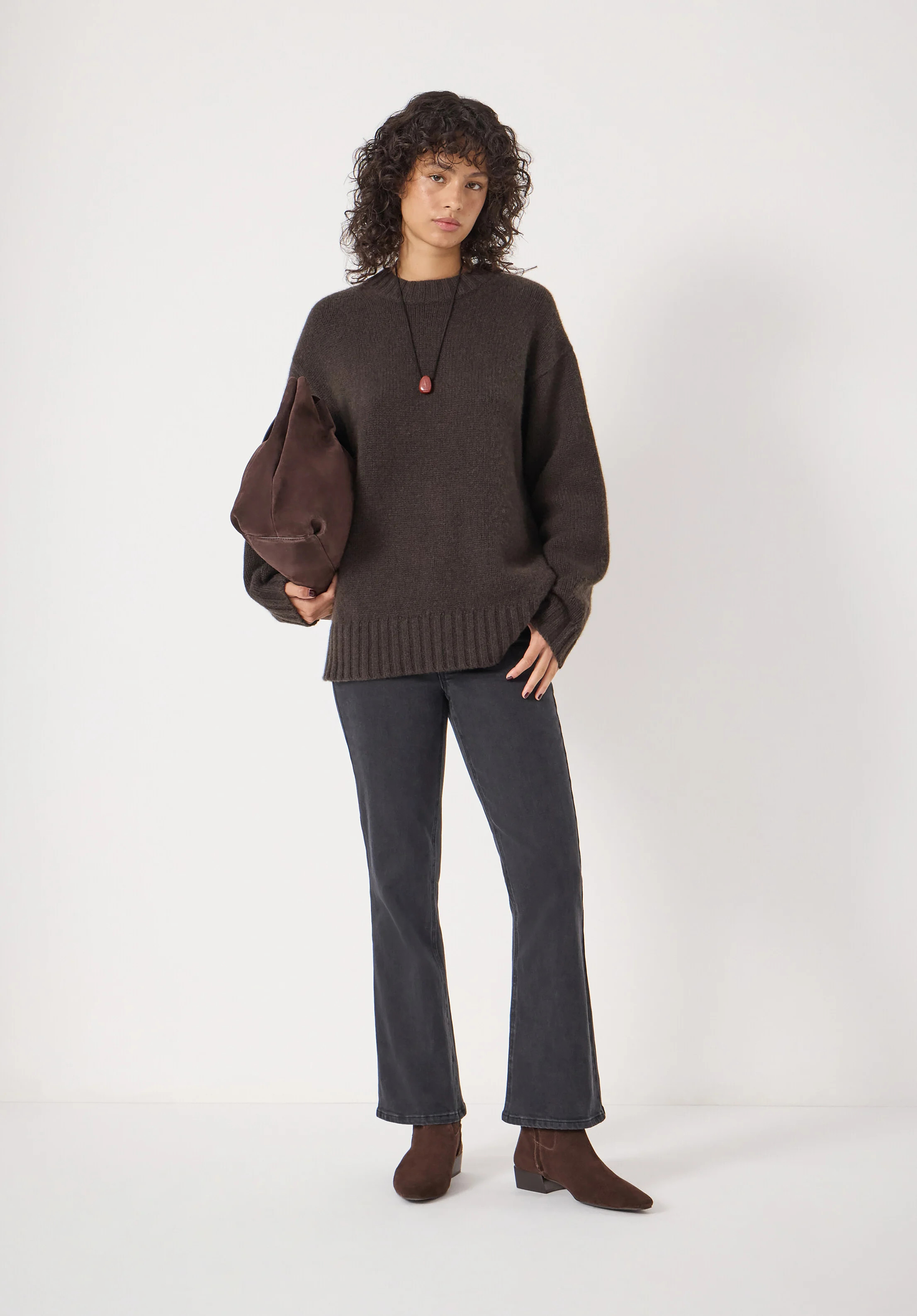 Cora Longline Chunky Cashmere Jumper | Hush UK