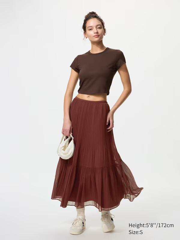 Chiffon Tiered Skirt | UNIQLO (UK)