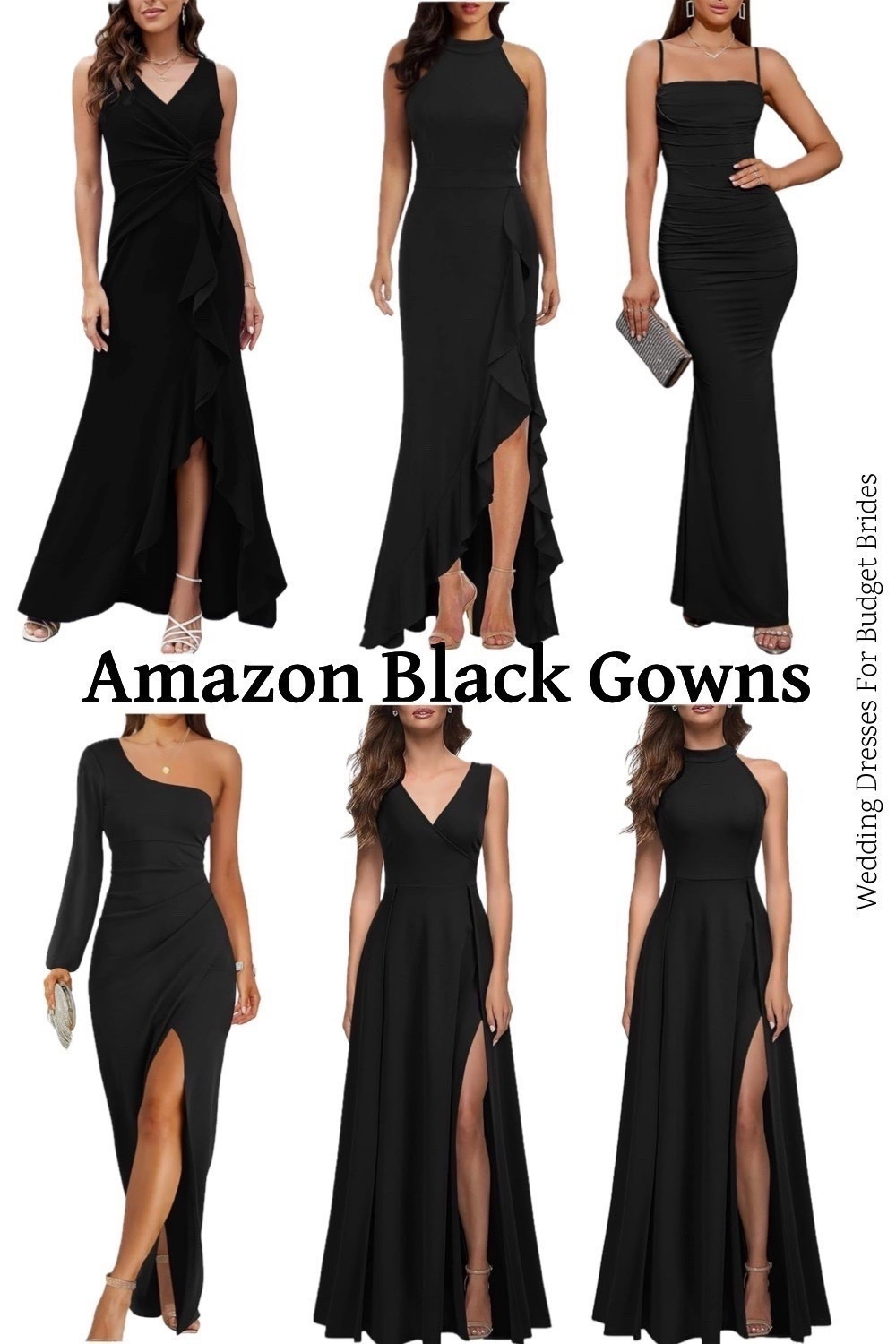 Black formal wedding guest dresses. All from Amazon and also an affordable option for a holiday party!

#LTKFindsUnder100 #LTKWedding #LTKSeasonal