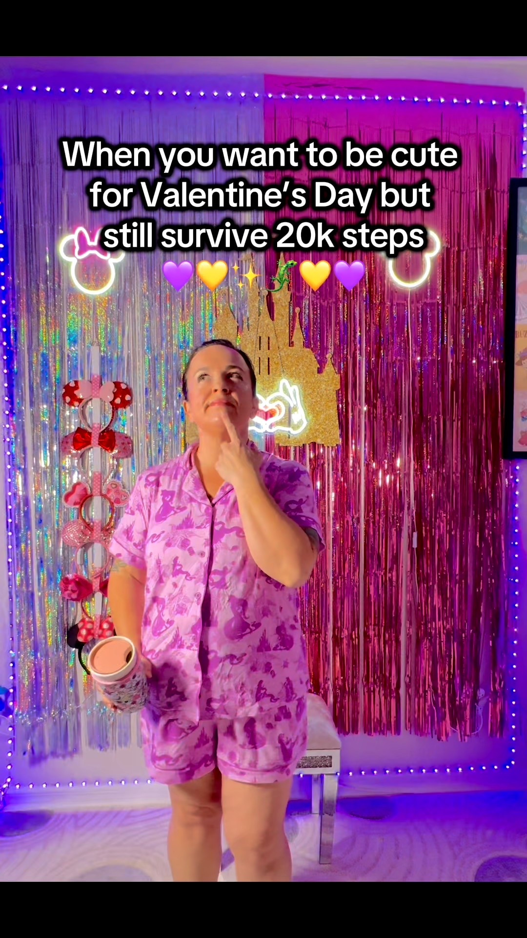 Mom-approved, park-tested, princess-coded 💜✨ 🦎Rapunzel Valentine fit that survives snacks, rides, and 20k steps! 
.
#RapunzelBound #MomParkStyle #DisneyOutfit #PrincessEnergy #ValentinesFit 💜✨


#LTKmomlife #LTKOver40 #LTKValentine