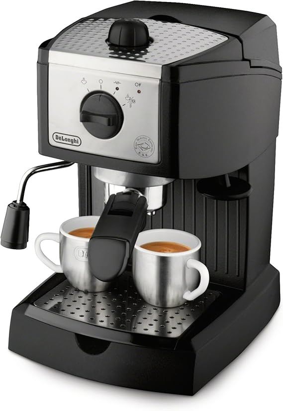 De'Longhi EC155 15 Bar Pump Espresso and Cappuccino Maker,Black | Amazon (US)
