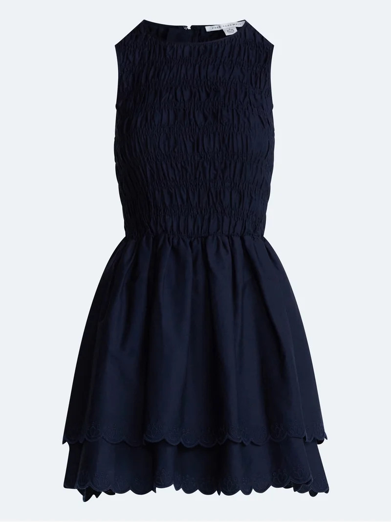 Free Assembly Women's and Women's Plus Smocked Cotton Sleeveless Mini Dress, Sizes XS-4X | Walmart (US)