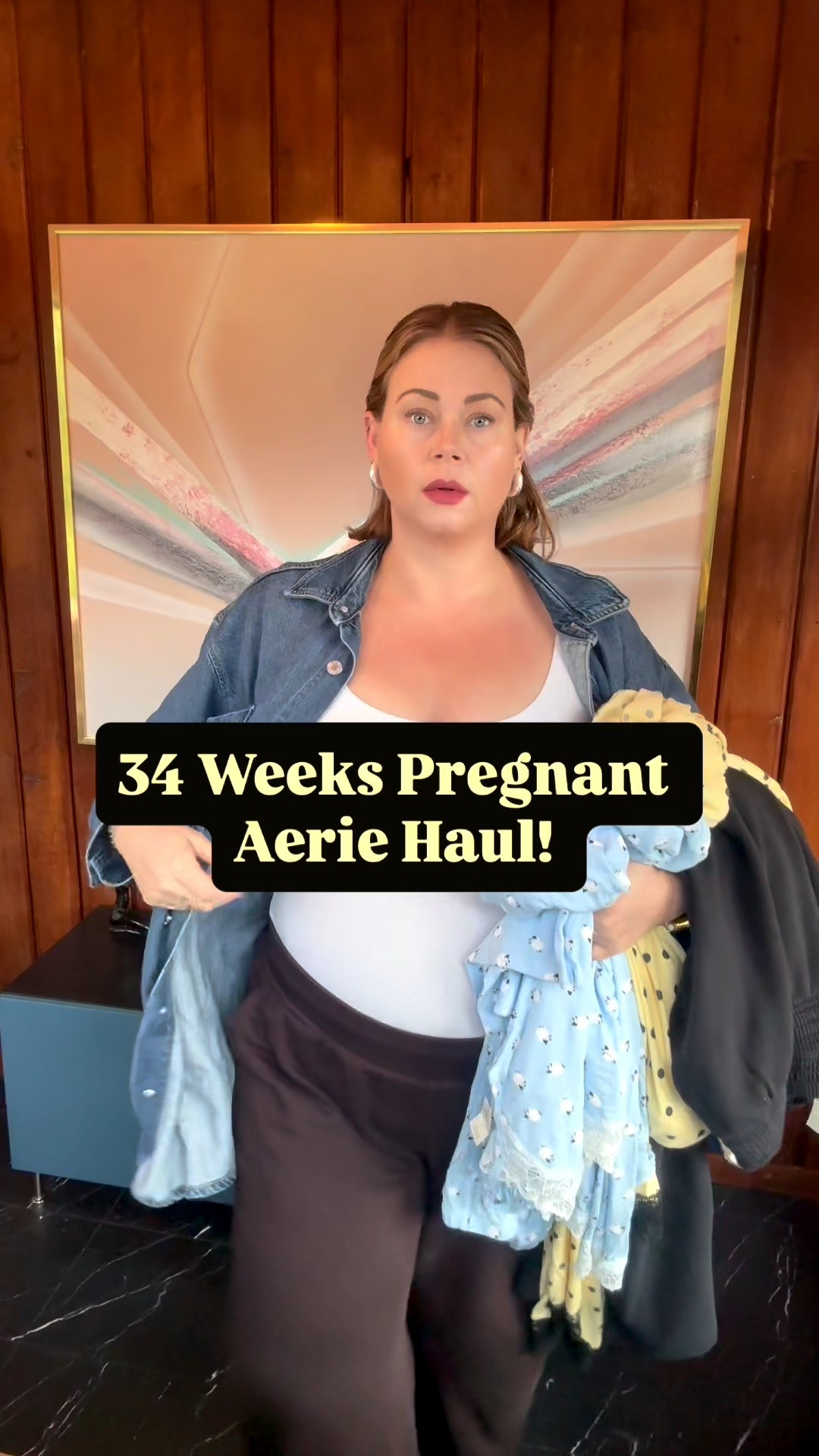 34 weeks pregnant @aerie haul! 

Doing a little shop for the last stretch of pregnancy and post partum. Aerie fits bigger and I gotta say it feels good to be a large still 😂 m
My favourite is the lace trim on the PH set!

Brown Sweats: XL could have sized down
Sweater: XL
Black Sweats: XL could have sized down
Yellow Set: Large
Blue Set: Large 
Which is your favourite?

#LTKmaternity #LTKcurves #LTKcanada