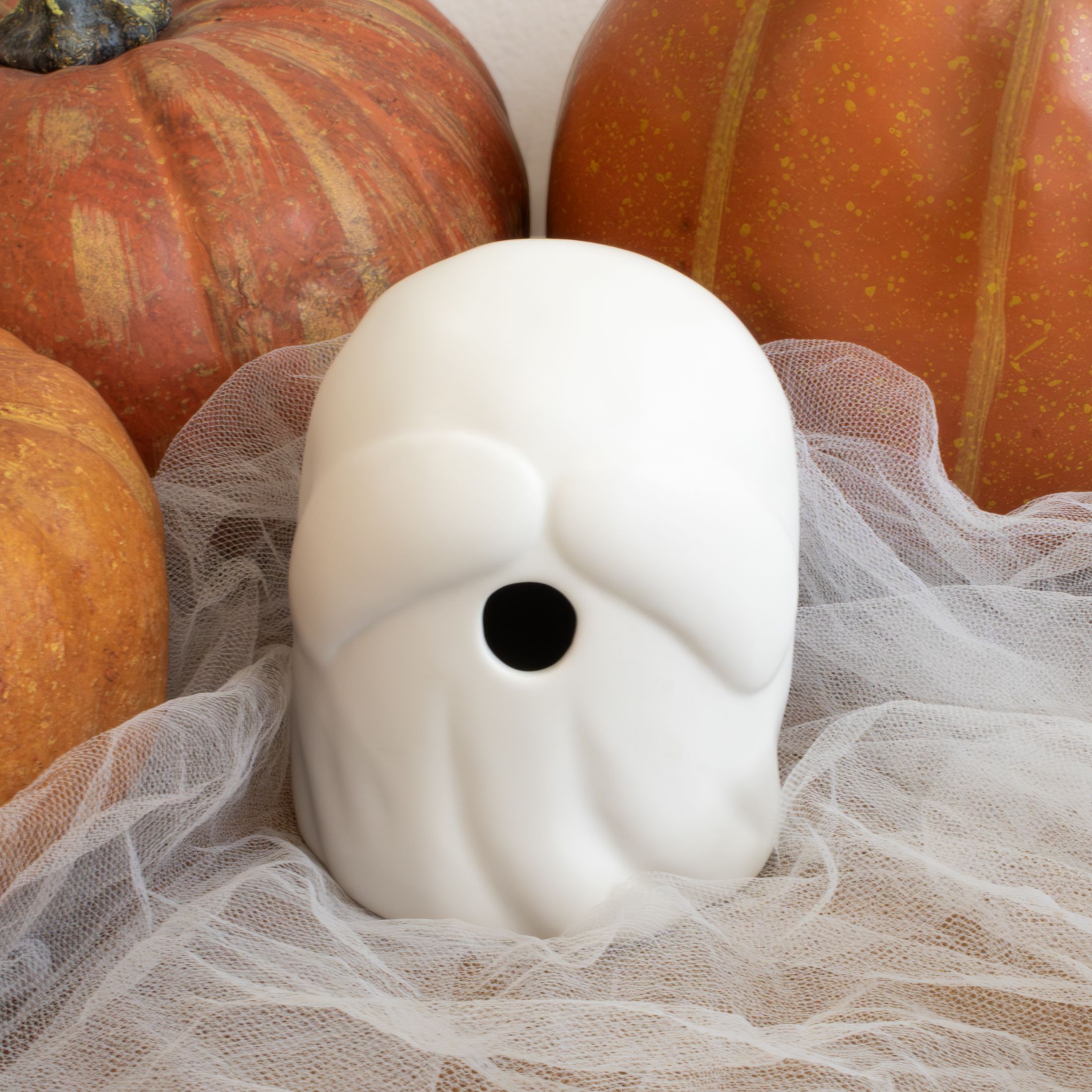 Halloween See No Evil Ceramic Ghost Figurine, 4.25 in, by Way To Celebrate | Walmart (US)