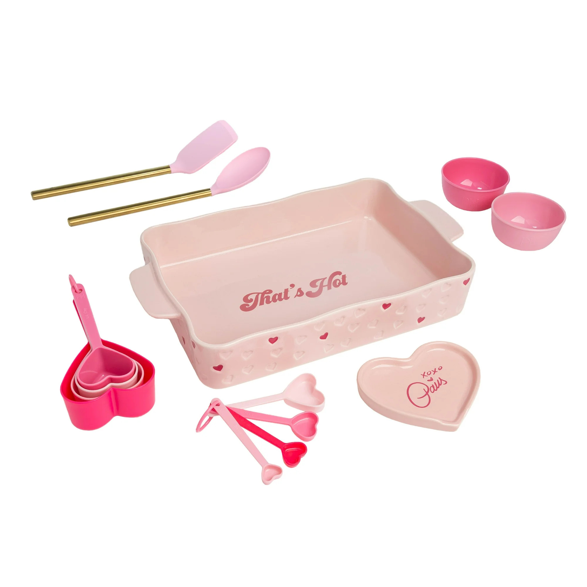 Paris Hilton 14 Piece Sliving Lasagna Set, Pink - Walmart.com | Walmart (US)