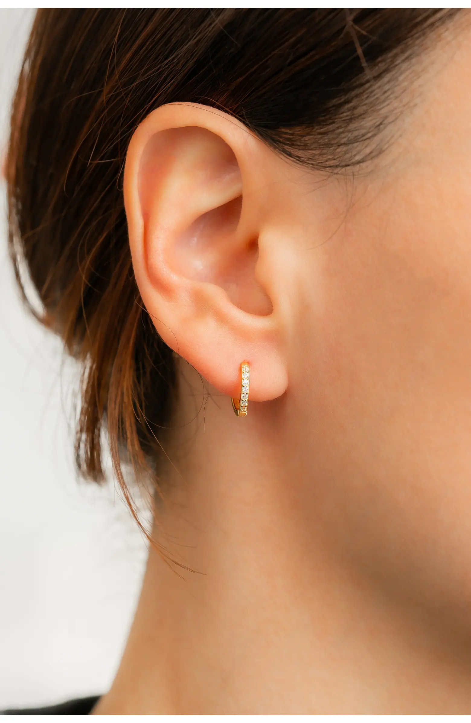 Pave Huggie Hoop Earrings | Nordstrom