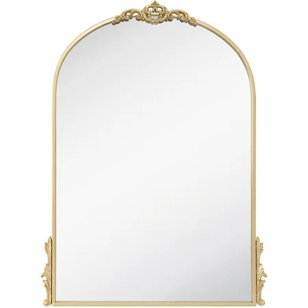 Wall Arch Mirror – Arch & Flourish - MDF Back Arched Ornate Mirror For Vanity Living Room Or Event – Home Décor | Walmart (US)
