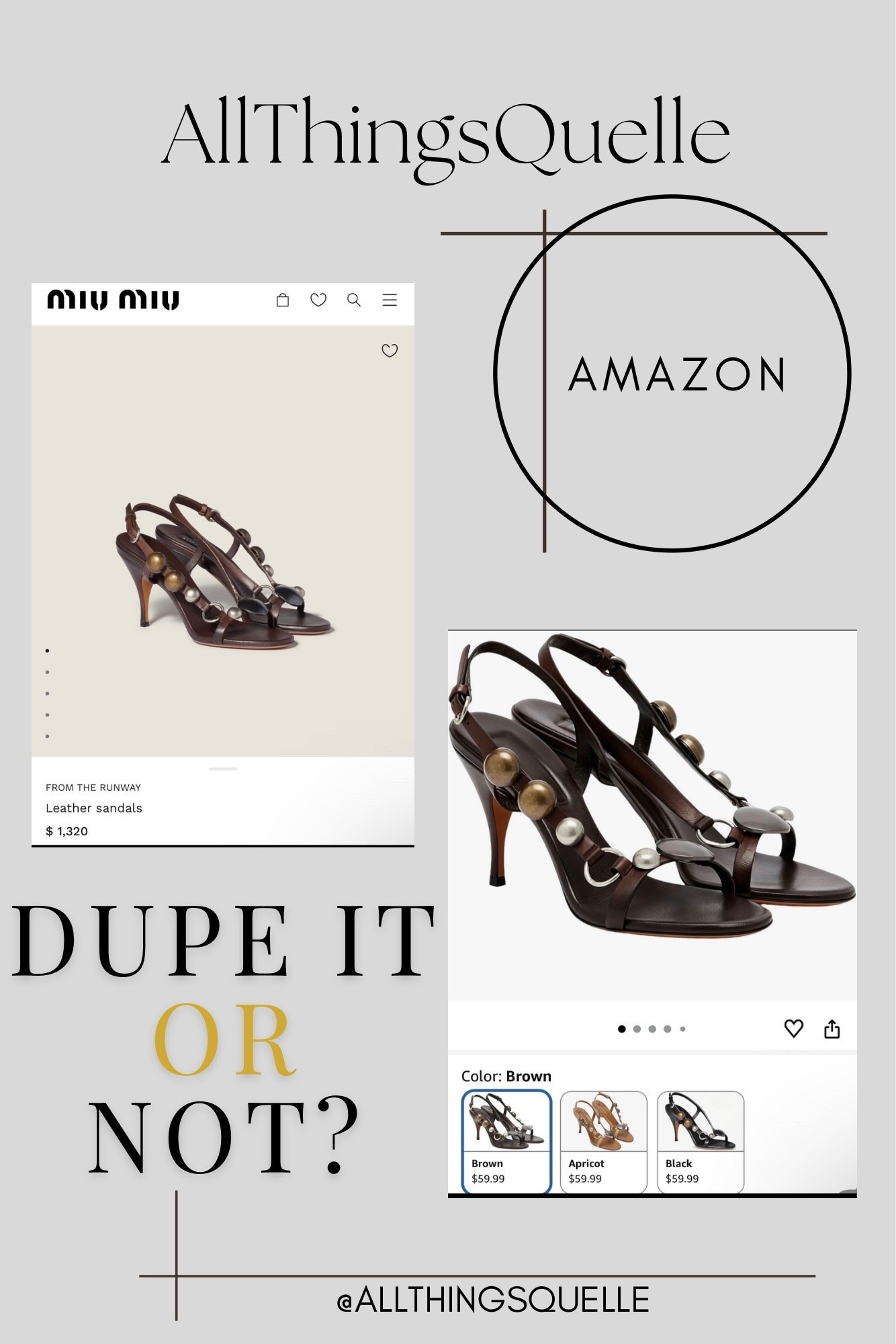 DUPE IT OR NOT??? 
MIU MIU

#LTKootd