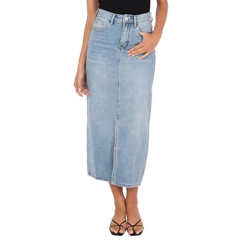 Petal & Pup Dana Denim Midi Skirt - Blue Wash 8 | Amazon (US)