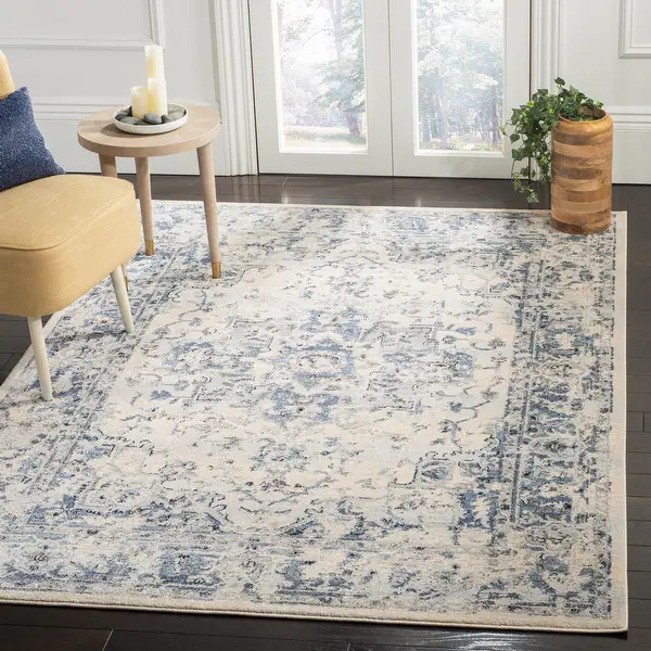 SAFAVIEH Charleston Metha Vintage Boho Oriental Rug - 8' x 10' - Ivory/Navy | Bed Bath & Beyond
