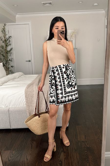 Summer weekend outfit idea

• trying on Ann Taylor Linen blend sarong skirt 00 petite . Waist fits a little big on me. 00p measures 13” across the waist.
•Mock neck shell xxs petite. I also like the staple mock neck cap sleeve top linked that would go well with this look too!
•Sezane basket tote
•Similar shoes linked . Mine are old Ann Taylor 

#petite casual style 

#LTKSeasonal #LTKunder50 #LTKworkwear