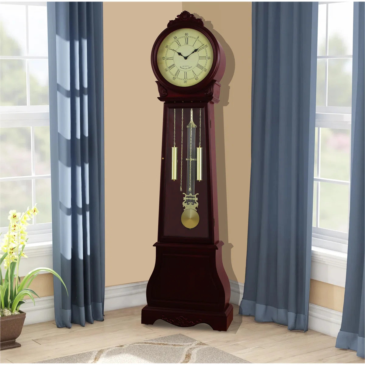 72'' H Solid + Manufactured Wood Grandfather Clock | Wayfair North America