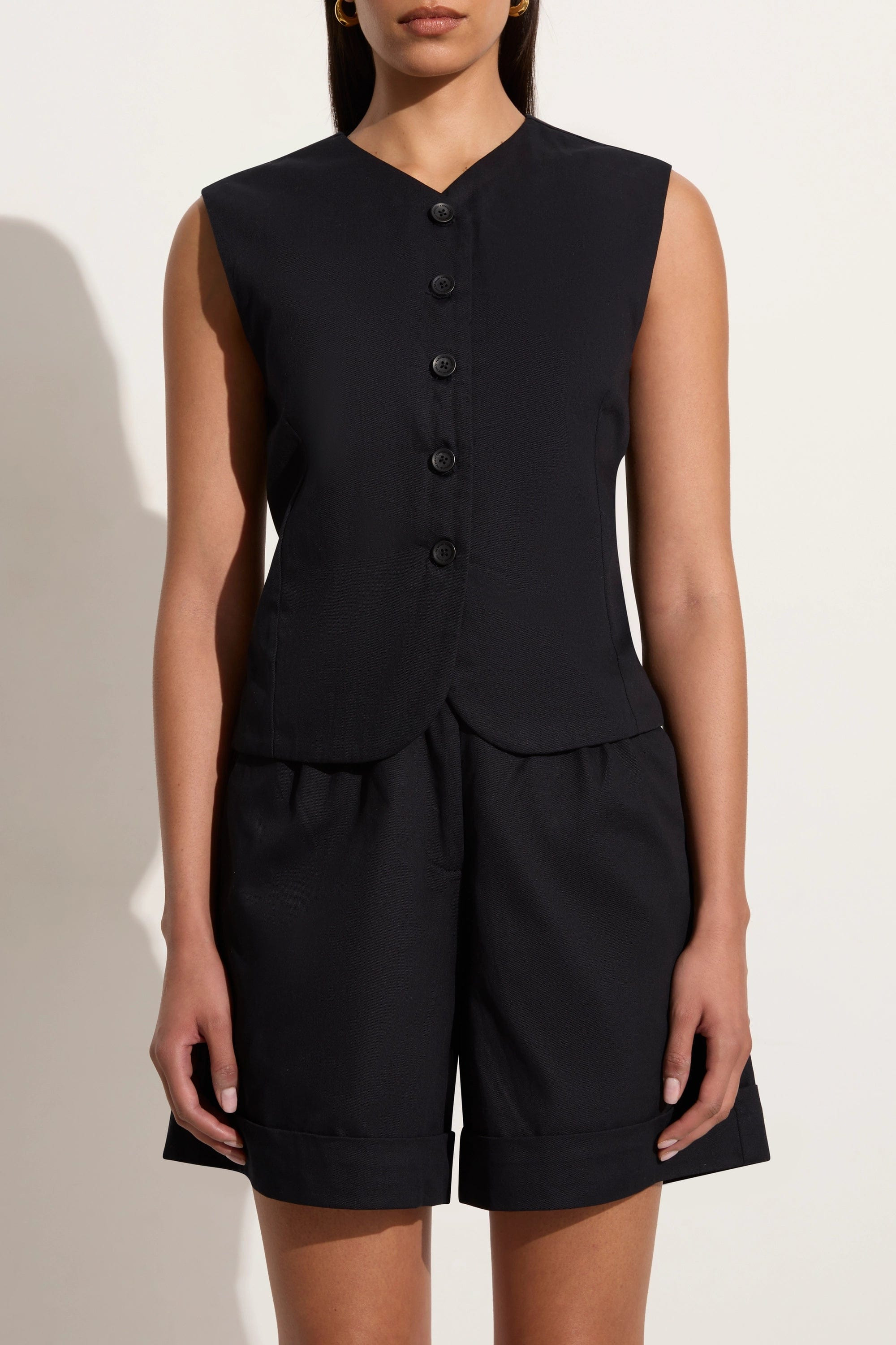 Delfina Vest Black, S / BLACK | Faithfull (AU)