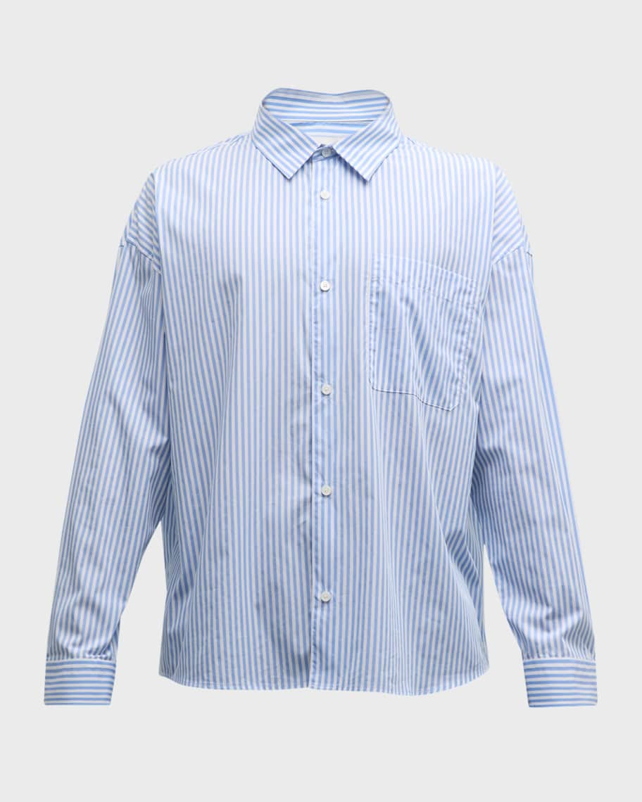 FRAME Men's Striped Button-Down Shirt | Neiman Marcus