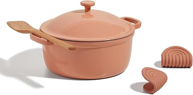 Our Place Cast Iron Perfect Pot | 6-in-1 Multifunctional 5.5 Qt. Toxin-Free Enameled Dutch Oven w... | Amazon (US)