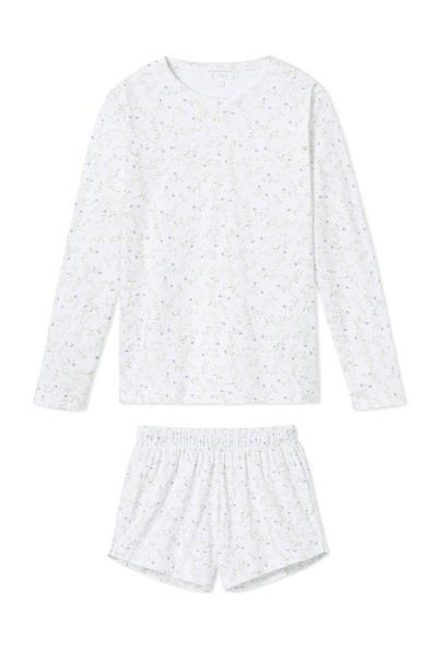 JB x LAKE Pima Long-Short Weekend Set in Spring Vine | LAKE Pajamas