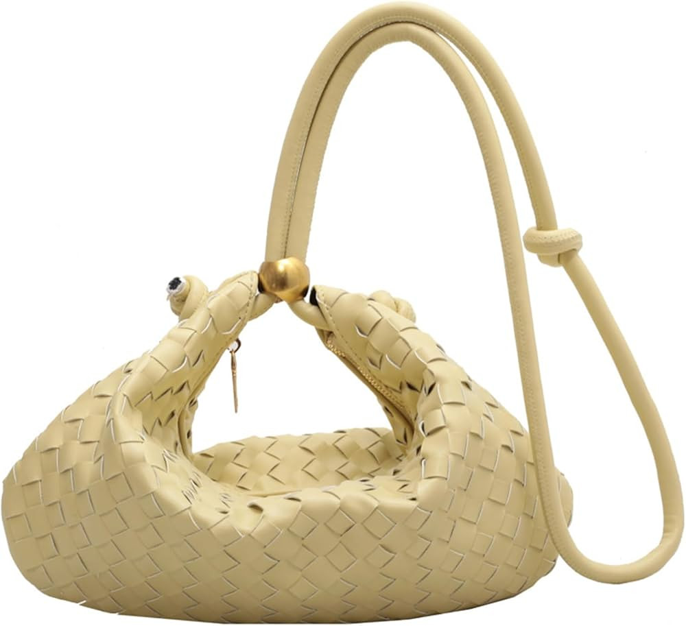 kejinsge Women's Woven Shoulder Bags Large Capacity Casual Underarm Dumpling Crossbody PU Leather... | Amazon (US)