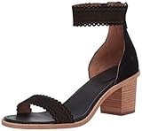 Frye Women's Brielle Scallop Back Zip Heeled Sandal, Black, 5.5 M US | Amazon (US)