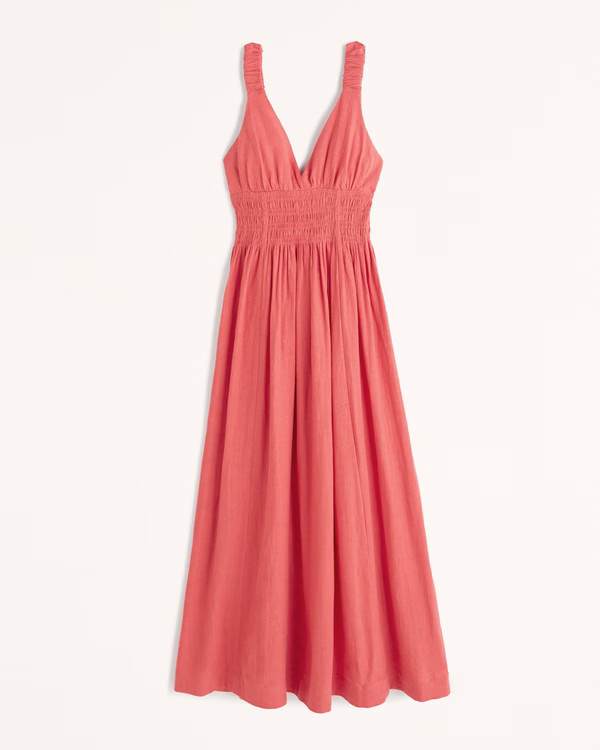 Scrunchie Strap Maxi Dress | Abercrombie & Fitch (US)
