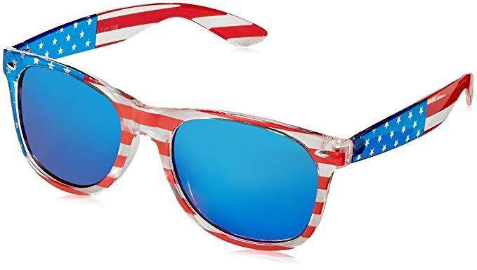 V.W.E. Classic American Patriot Flag Mirror Sunglasses USA | Amazon (US)