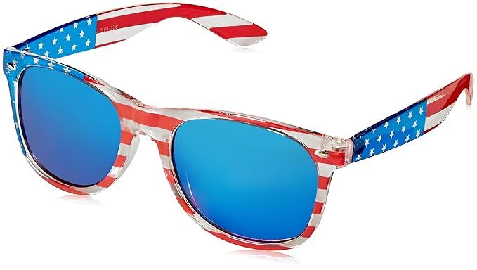 V.W.E. Classic American Patriot Flag Mirror Sunglasses USA | Amazon (US)