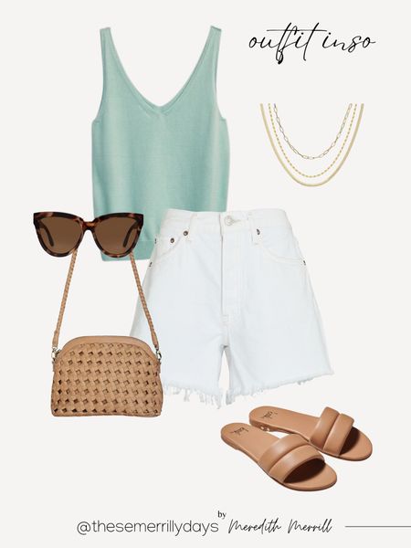 Summer outfit idea - white shorts - vacation outfit - Agolde 

#LTKunder100 #LTKitbag #LTKshoecrush