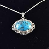 Persian Turquoise Pendant Jewelry | Neyshabur Turquoise Jewelry | Sterling Silver | Persian Jewelry  | Amazon (US)