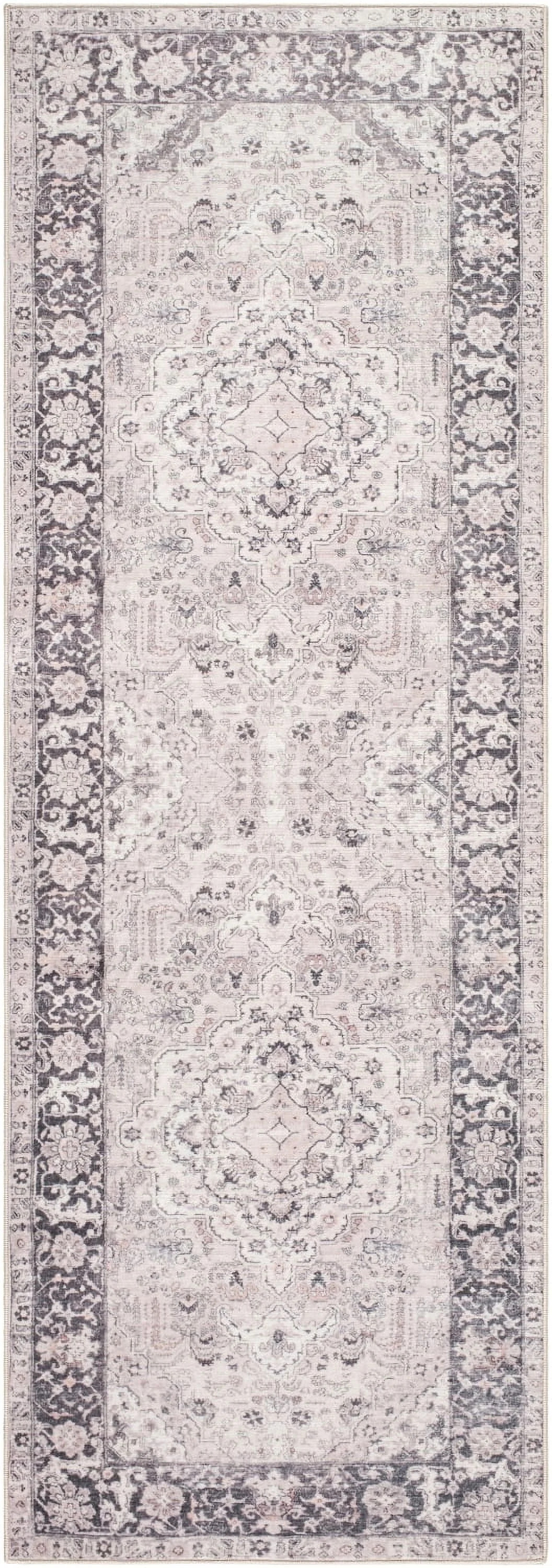 My Texas House Washable Laine Beige 2'6" x 7' Washable Runner Rug | Walmart (US)